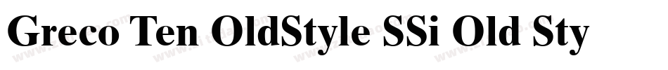 Greco Ten OldStyle SSi Old Style Figures字体转换